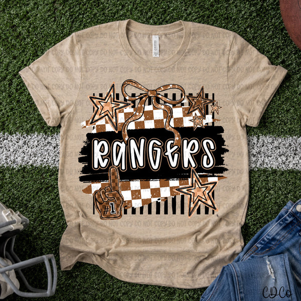 Brushstroke Striped Checkered Mascots DTF