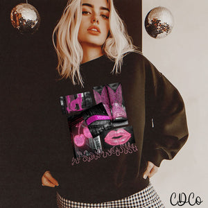 Pink Reckless Cheetah Lips 2434 DTF - Best on Black