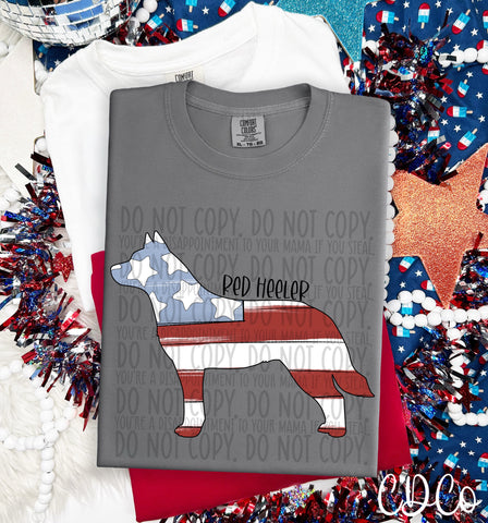 Patriotic Dog Black Text 6 of 7 DTF