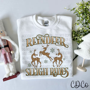 Reindeer Sleigh Rides DTF