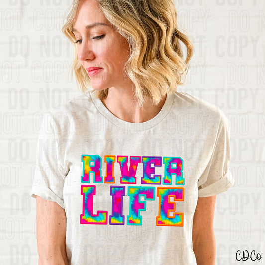 River Life Tie Dye DTF