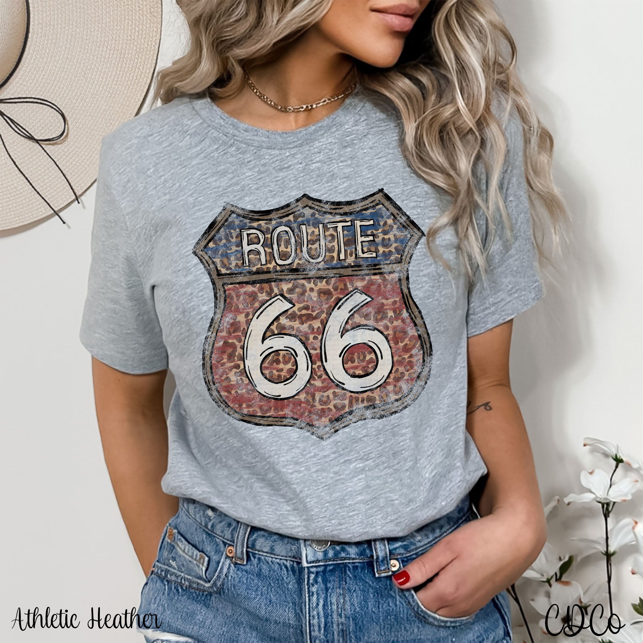 Route 66 Sign Distressed DTF