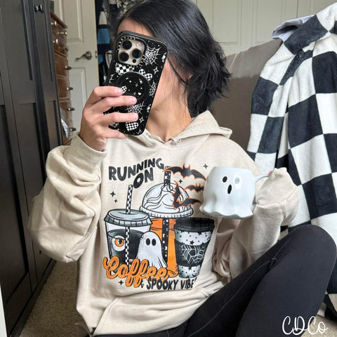 Running on Coffee & Spooky Vibes DTF
