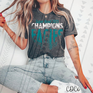 Distressed Teal White SB Champions PE 2671 DTF