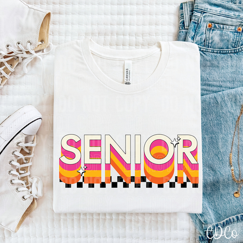 Senior Stacked Checkered 6381 DTF