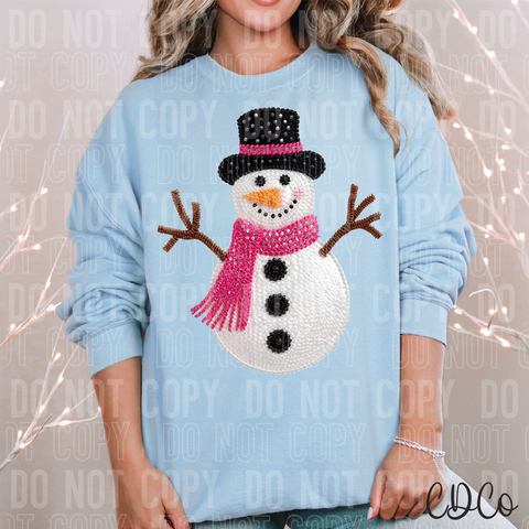Snowman Faux Embroidery 6767 DTF
