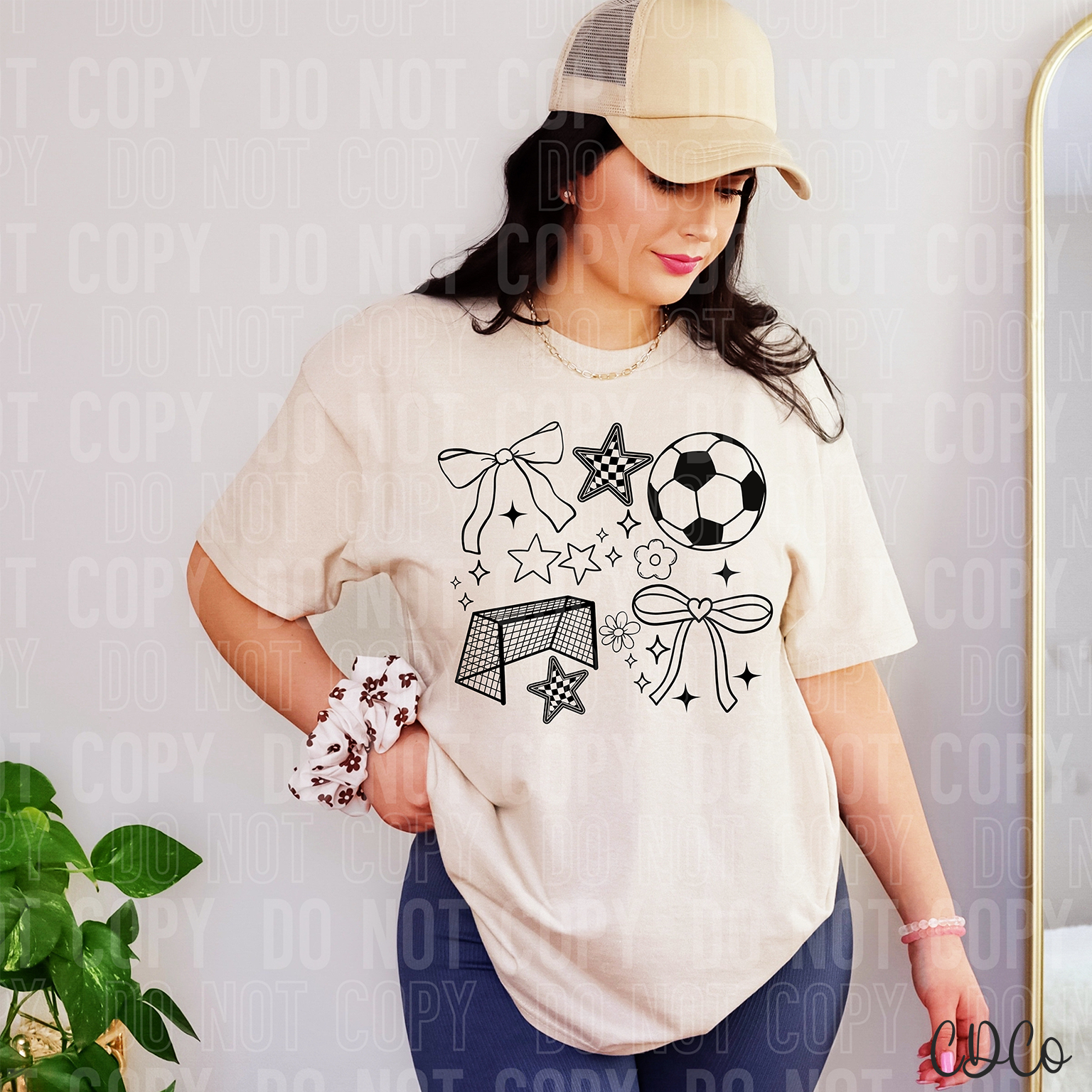 Soccer Doodle Black 6115 DTF
