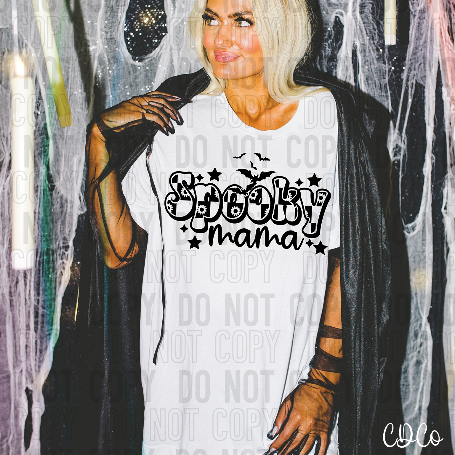 Spooky Mama Checkered DTF