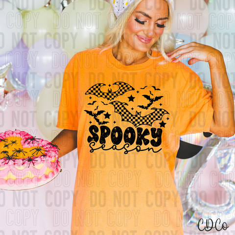 Spooky Season Checkered Bats DTF