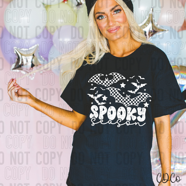 Spooky Season Checkered Bats DTF