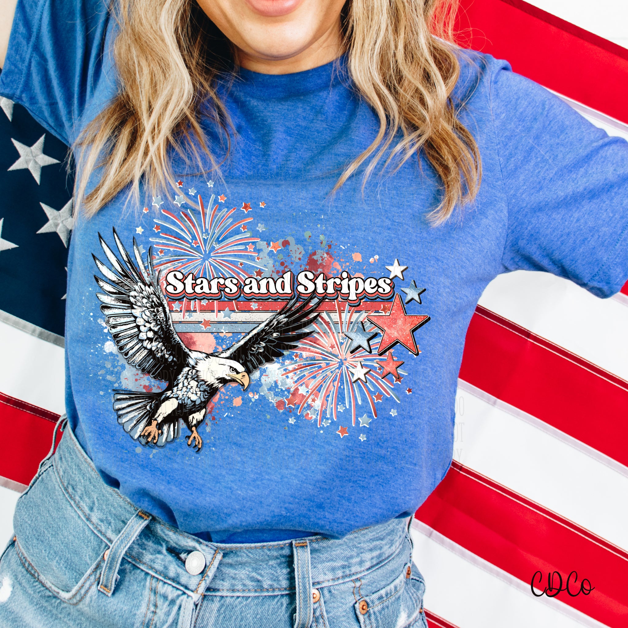 Stars and Stripes Eagle DTF