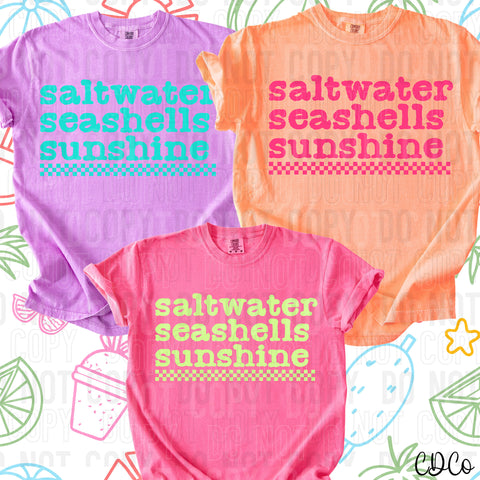Saltwater Seashells Sunshine Multicolor DTF
