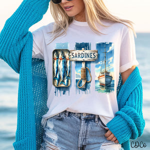 Sardines Fishing Brushstroke 5368 DTF