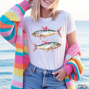 Double Sardines Pink Bow 5359 DTF