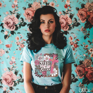 Saved By Grace Floral 5371 DTF
