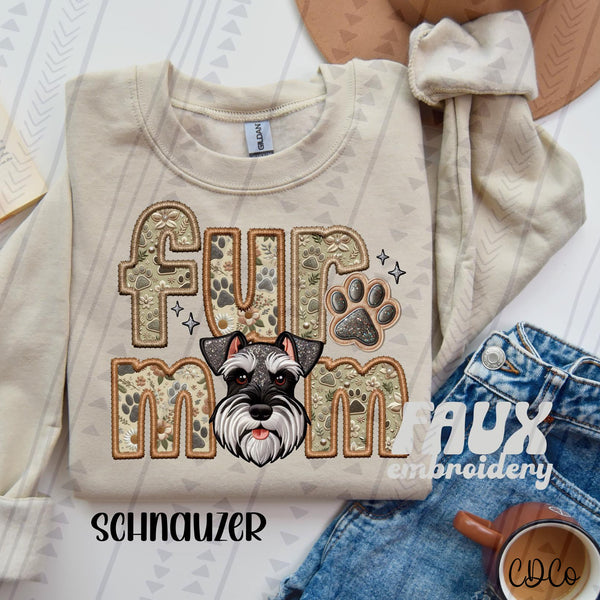 Fur Mom Faux Dog Embroidery DTF (2 of 6)