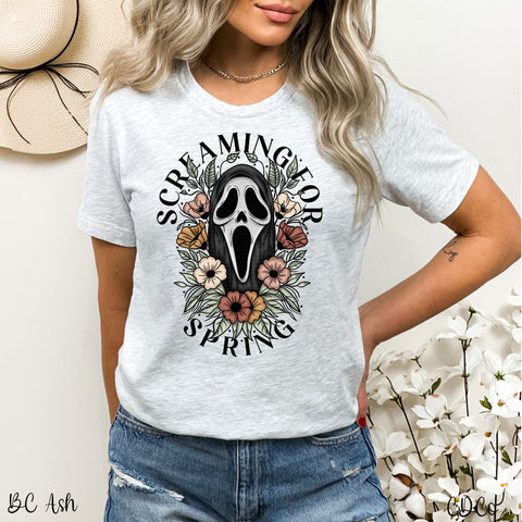 Screaming for Spring Black Text DTF