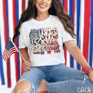 She Loves Jesus Flag Gold 5290 DTF