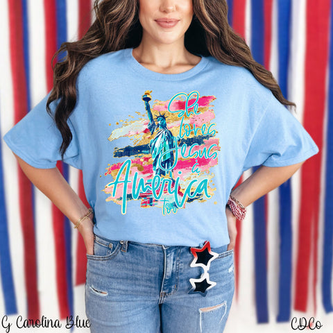 She Loves Jesus Lady Liberty Gold Accents 5288 DTF