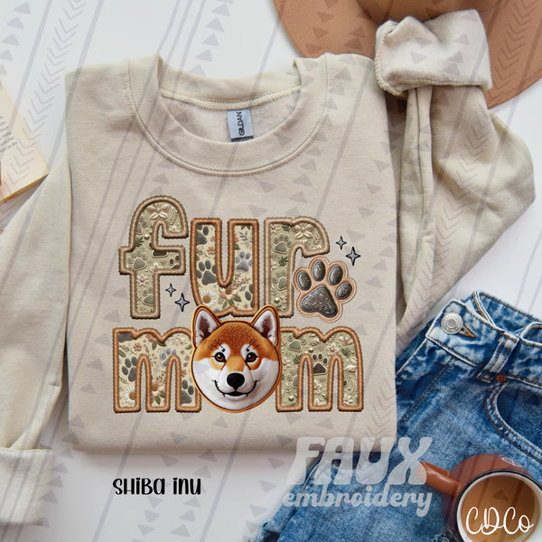Fur Mom Dog Faux Embroidery DTF (4 of 6)