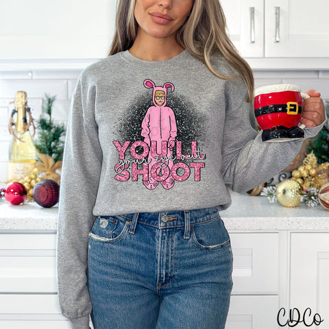 Faux Glitter You'll Shoot Your Eye Out DTF