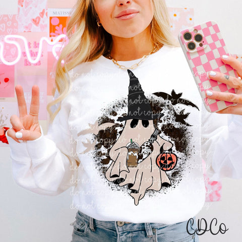 Western Cowhide Sipping Ghost 5674 DTF