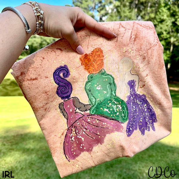 Sisters Watercolor Faux Glitter 5737 DTF
