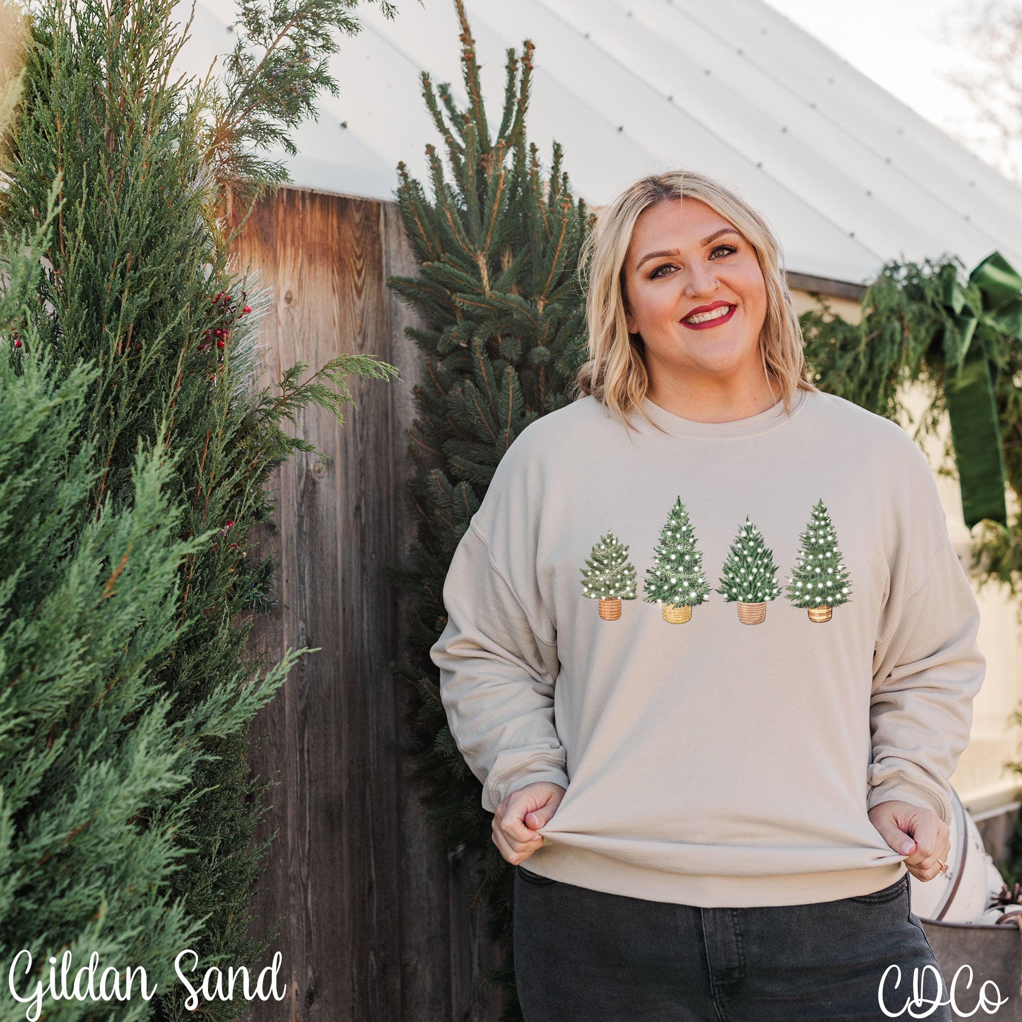 Snowy Tree Quad DTF