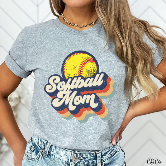 Softball Mom Retro 9" x 9" (325°) - NO RESTOCK