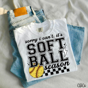 Sorry I Can't It's Softball Season 2851 DTF