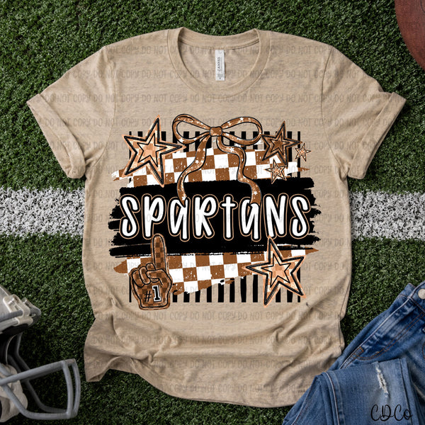 Brushstroke Striped Checkered Mascots DTF
