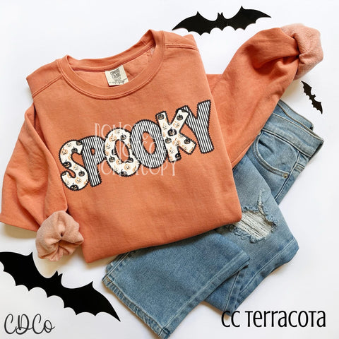 Spooky Straight Pumpkins Striped Doodle  - 7233 DTF