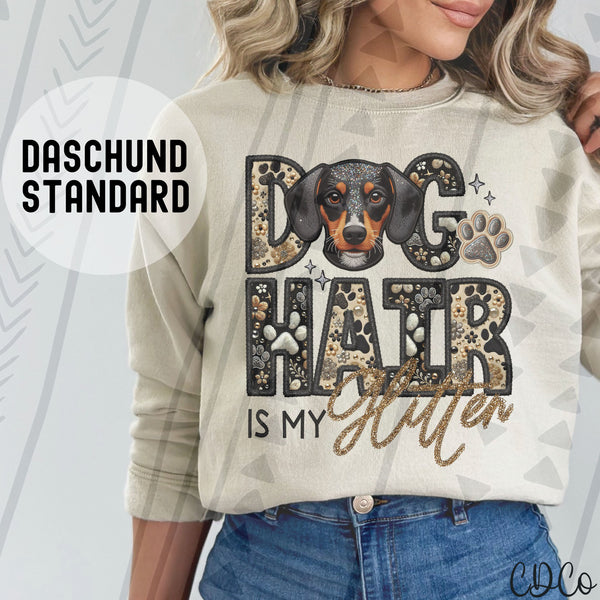 Dog Hair Is My Glitter Faux Embroidery DTF 2 of 2