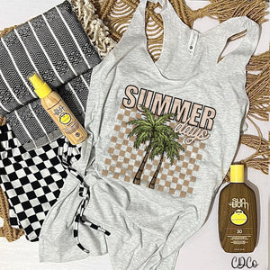 Summer Days Checkered Palm DTF
