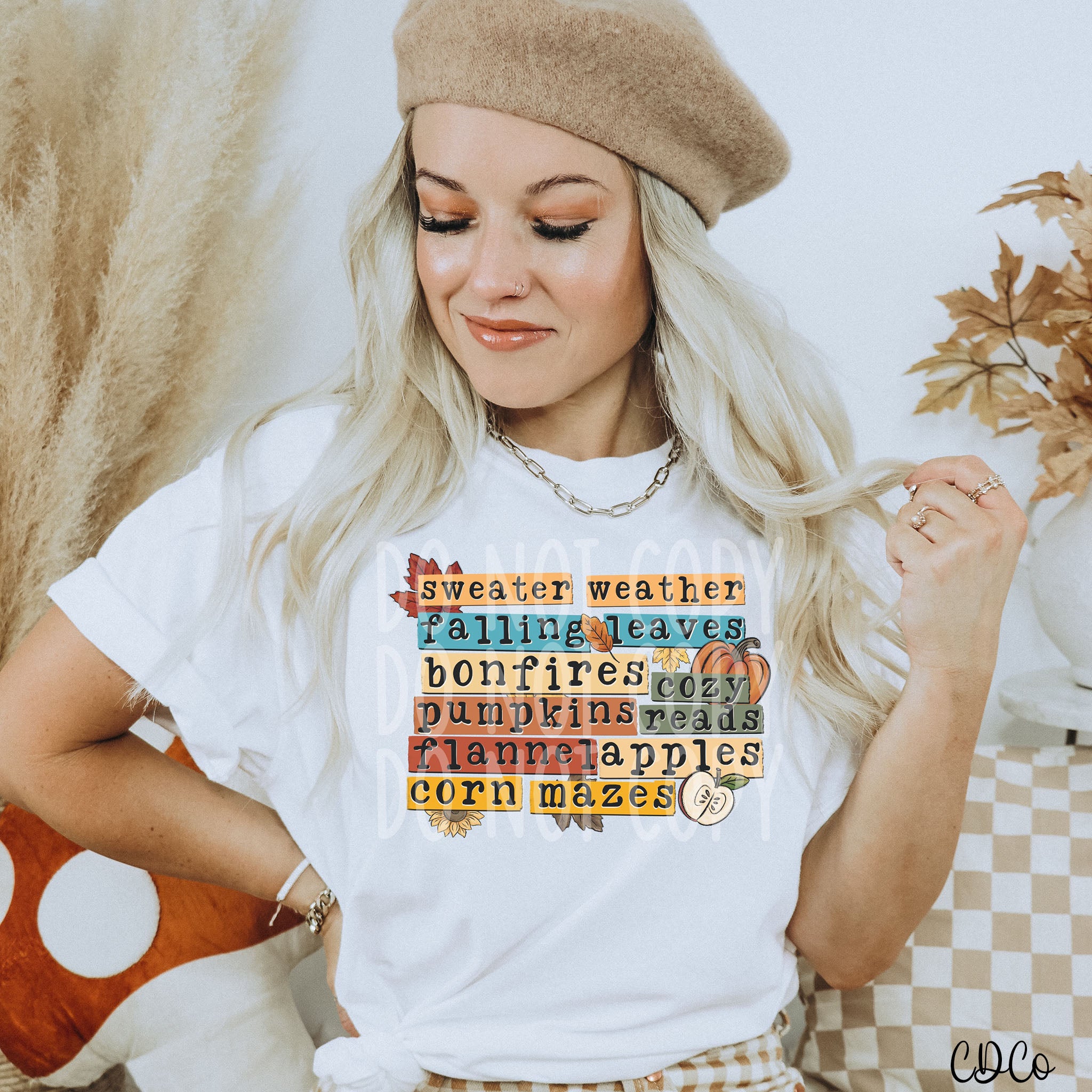 Sweater Weather Falling Leaves Bonfires Pumpkins Corn Mazes DTF – Chase ...