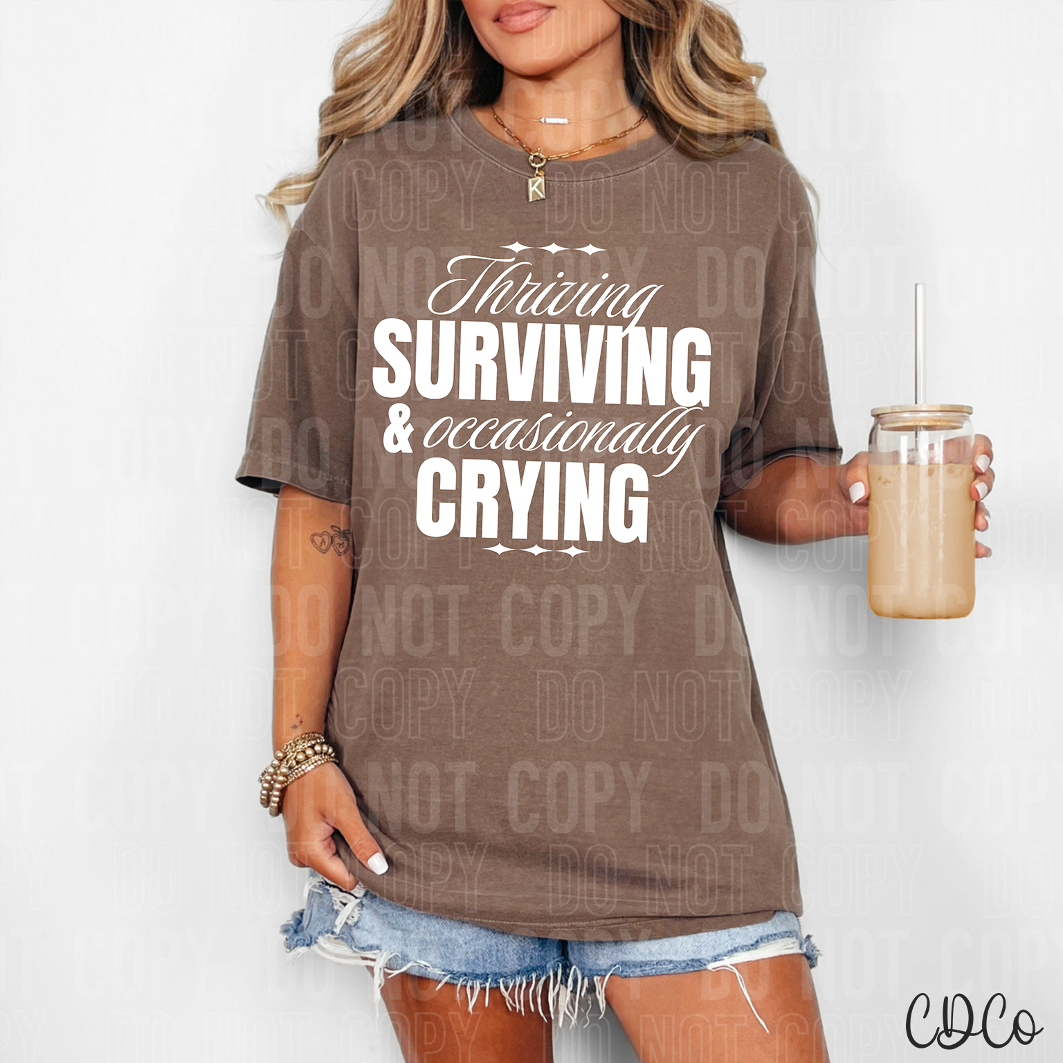 Thriving Surviving and Occasionally Crying 6125 DTF