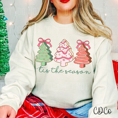 Tis The Season Pastel Christmas Trees 6627 DTF