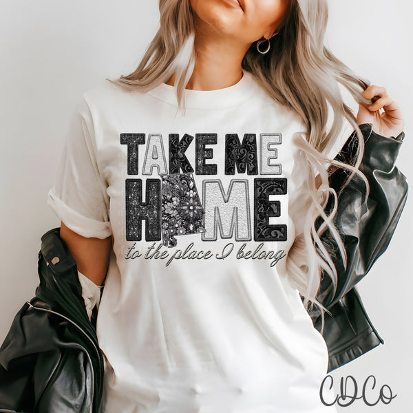 Faux Take Me Home States DTF (AL-KS)