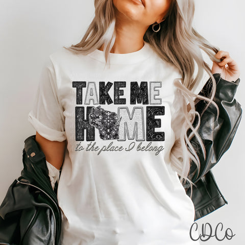 Faux Take Me Home States DTF (WI-WY)