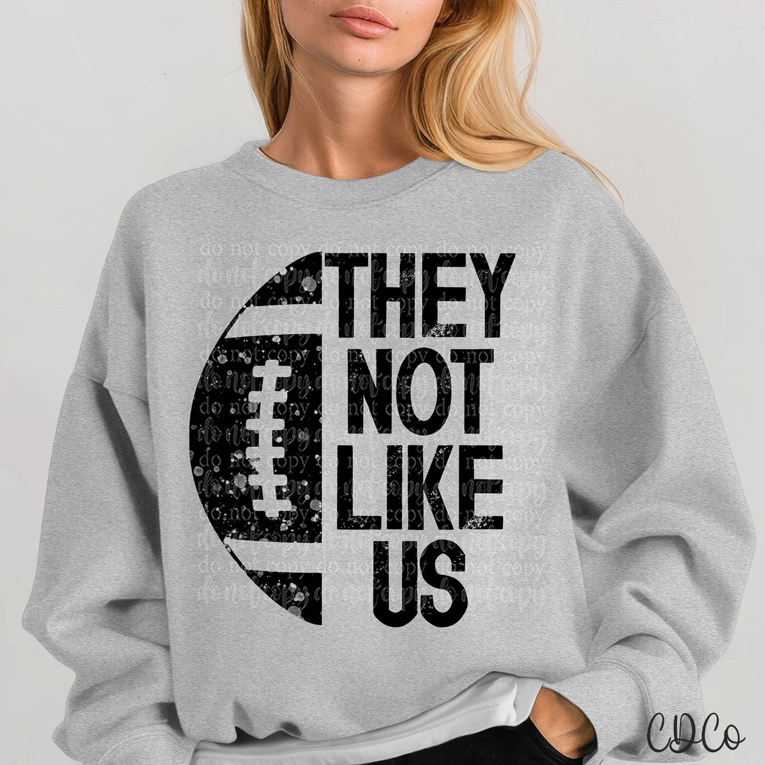 They Not Like Us Football Faux 3062 DTF
