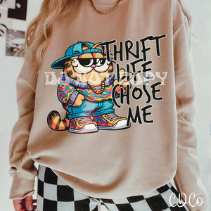 Thrift Life Chose Me Cat 3491 DTF