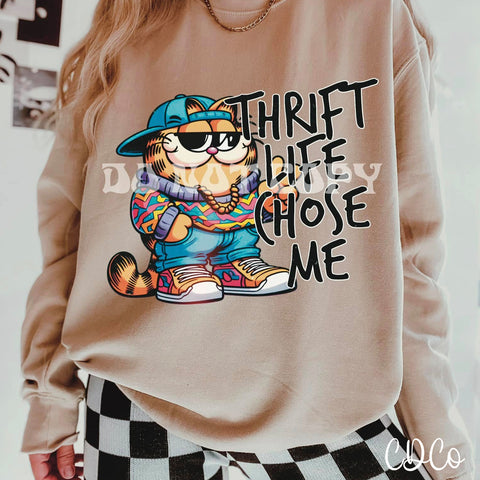 Thrift Life Chose Me Cat 3491 DTF