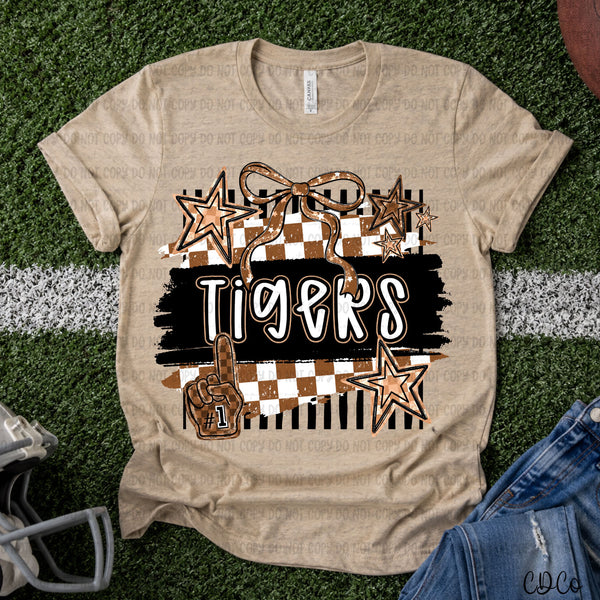 Brushstroke Striped Checkered Mascots DTF