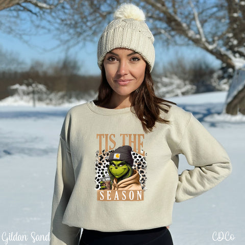 Tis the Season Leopard Coffee Green Gal DTF