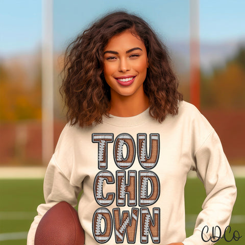 Touchdown Stack Faux Embroidery DTF
