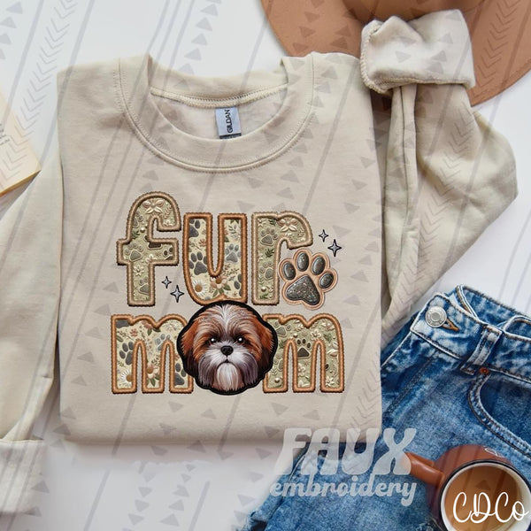 Fur Mom Dog Faux Embroidery DTF (4 of 6)