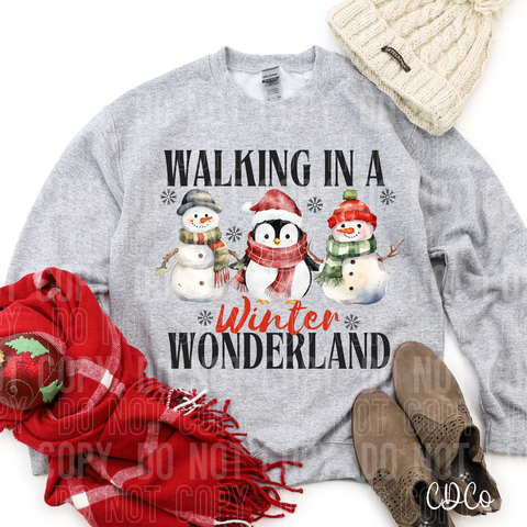 Trio Walking in a Winter Wonderland 3093 DTF