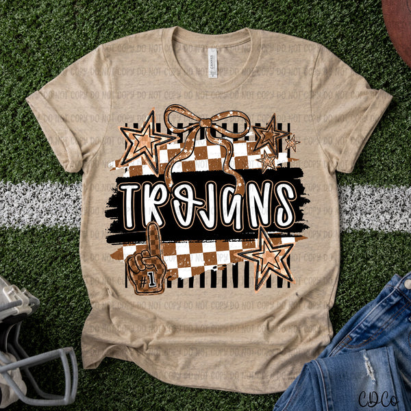 Brushstroke Striped Checkered Mascots DTF
