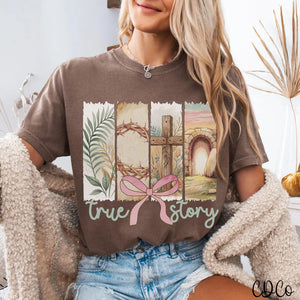 True Story 4 Brushstroke Pink 2868 DTF