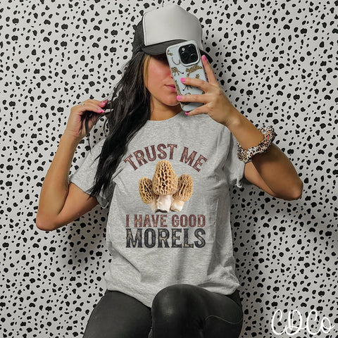 Trust Me I Have Good Morels Rust Gold Black 2908 DTF